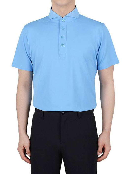 Golf Wear Men s Collar Short Sleeve T Shirt G4MS23K300 CIELO - G/FORE - BALAAN 2