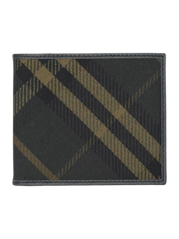 Check Bifold Half Wallet Shadow - BURBERRY - BALAAN 1