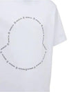 Printed logo cotton short sleeve white t shirt 8C00027 8390T 001 - MONCLER - BALAAN 2