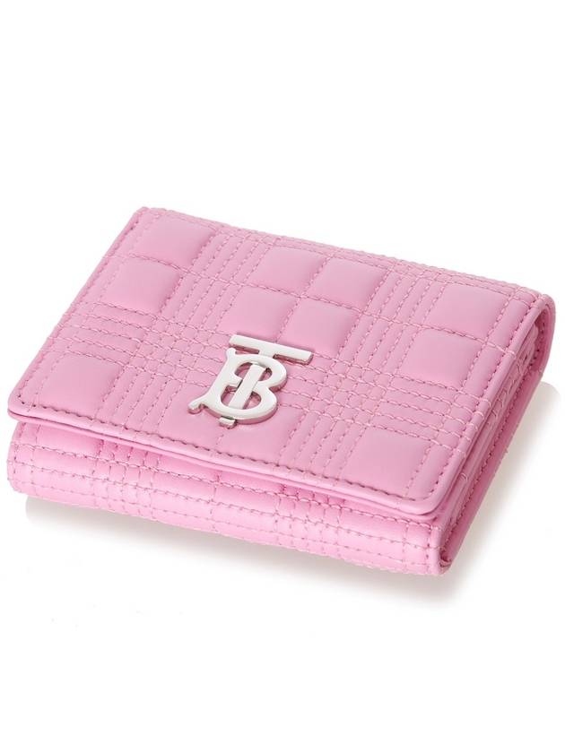 Lola Quilted Small Half Wallet Pink - BURBERRY - BALAAN 5