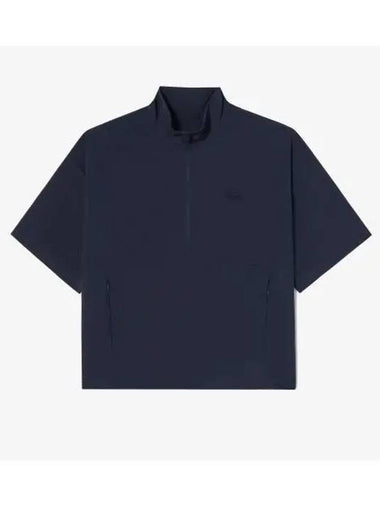 Women s Short Sleeve Anorak Dark Navy - LACOSTE - BALAAN 1