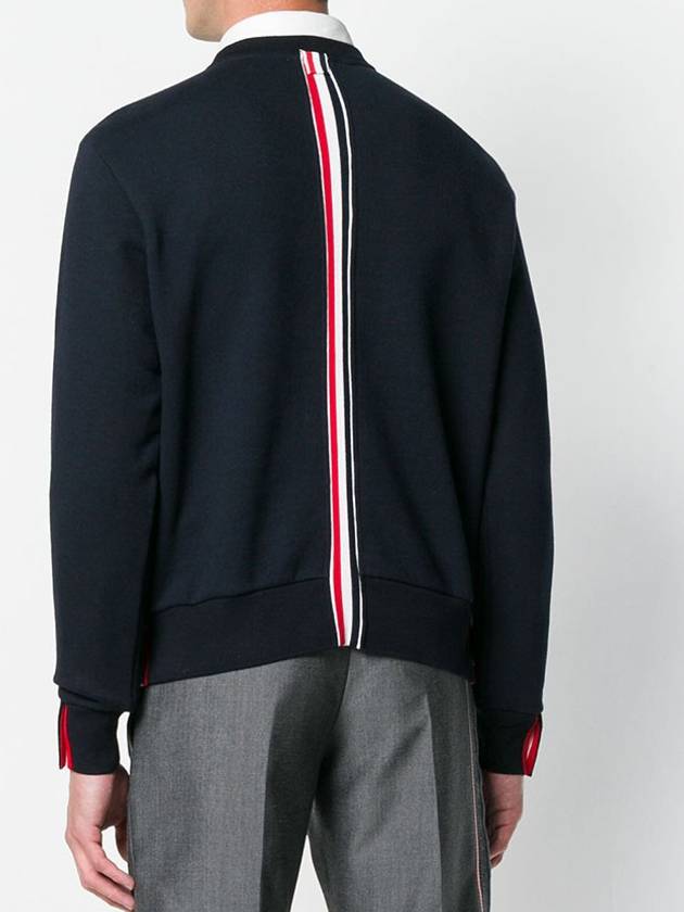 Center Back Stripe Crewneck Sweatshirt Navy - THOM BROWNE - BALAAN 4