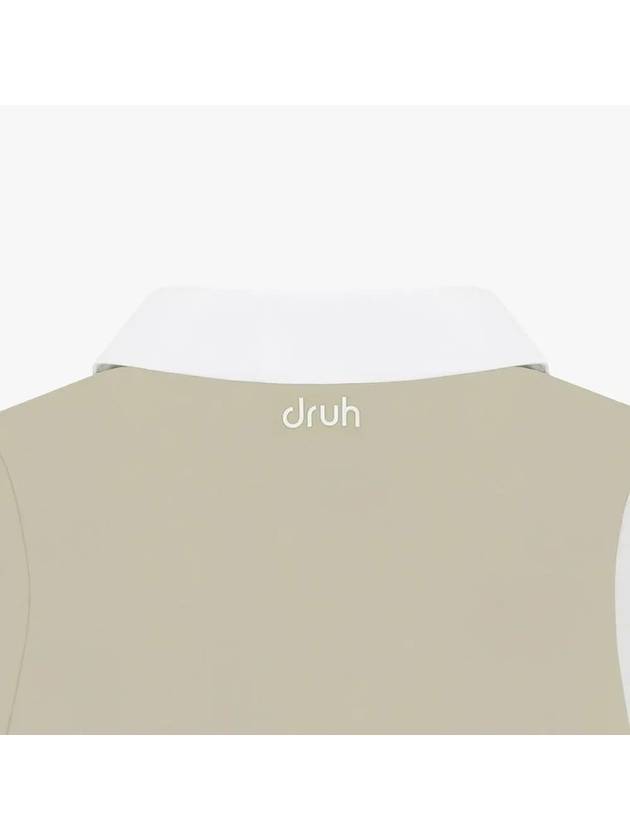 Drew Single Variation Color Scheme Short Sleeve T-Shirt DF42ST03BEIGE - DRUH GOLF - BALAAN 6