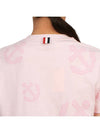 Women's Anchor Logo Round Short Sleeve T-Shirt Pink - THOM BROWNE - BALAAN 8