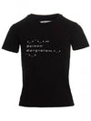 Women's Emoji Logo Font Generator Short Sleeve T-Shirt Black - MAISON MARGIELA - BALAAN 1