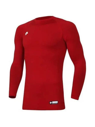 BASEBALL SN121ZTL21 Long Sleeve Crew Neck Undershirt Red - DESCENTE - BALAAN 1