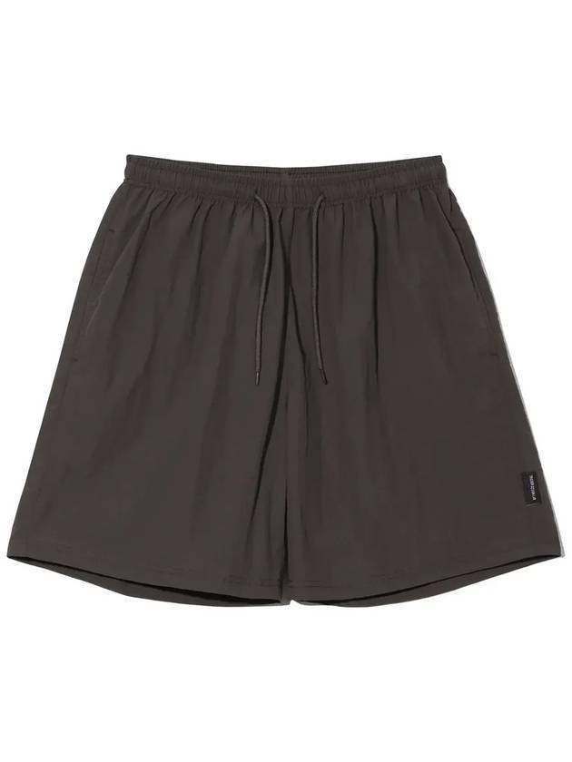 Simple Plain Taslan Shorts Charcoal - ELIMENO - BALAAN 1