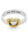 Radiant Two-Tone Sliding Heart Ring Gold Silver - PANDORA - BALAAN 2