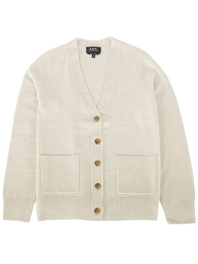 Louisa Wool Cardigan Ecru - A.P.C. - BALAAN 3