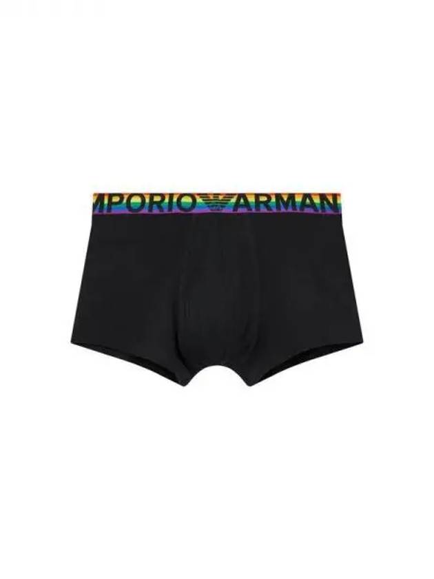 UNDERWEAR Men's Rainbow Logo Band Drawn Black 270206 - EMPORIO ARMANI - BALAAN 1