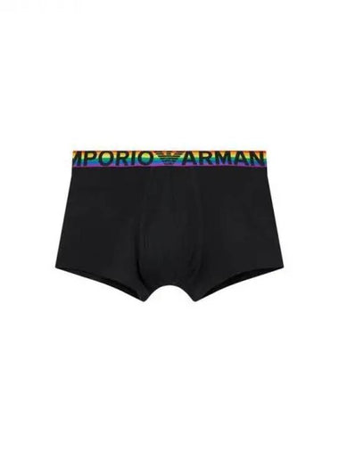 UNDERWEAR Men's Rainbow Logo Band Drawn Black 270206 - EMPORIO ARMANI - BALAAN 1