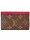 Monogram Card Wallet Brown Fuchsia - LOUIS VUITTON - BALAAN 1