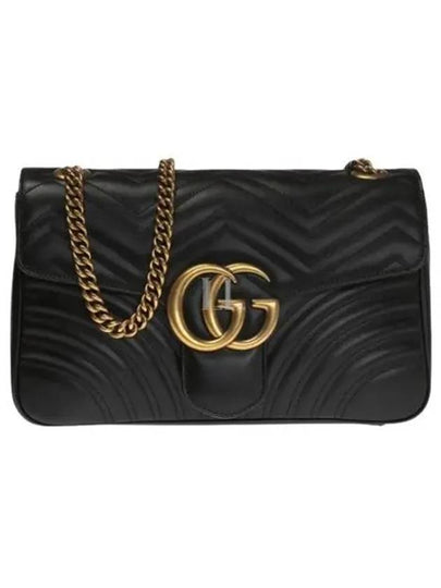 GG Marmont Matelasse Medium Shoulder Bag Black - GUCCI - BALAAN 2