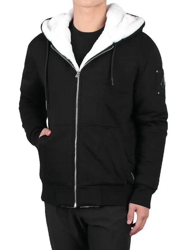 Classic Bunny Zip Up Hoodie White Lining Black - MOOSE KNUCKLES - BALAAN 2