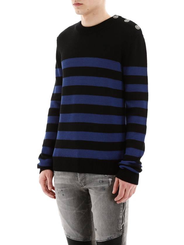 Sprite Long Sleeve T-Shirt Blue - BALMAIN - BALAAN.