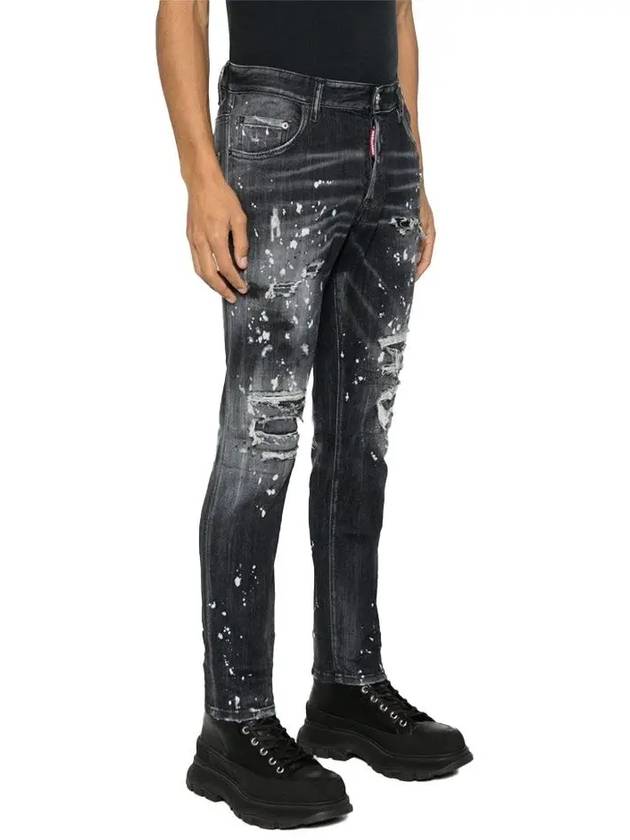 Diamond Studs Wash Skater Jeans Black - DSQUARED2 - BALAAN 4