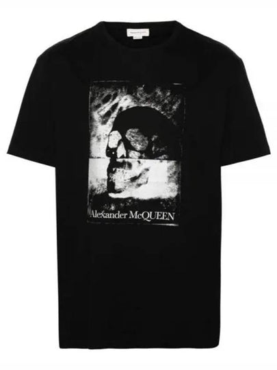 Skull Print Short Sleeve T-Shirt Black - ALEXANDER MCQUEEN - BALAAN 2