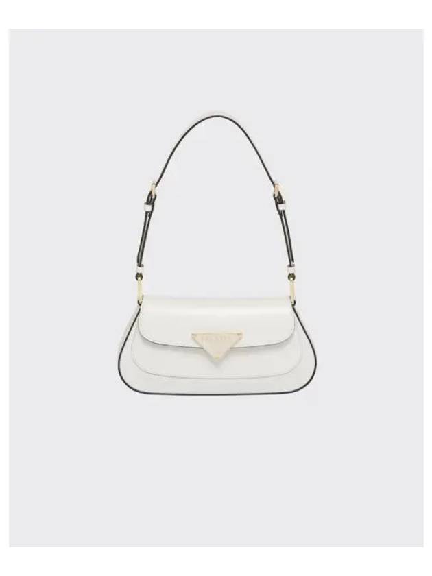 Brushed Leather Shoulder Bag White - PRADA - BALAAN 2