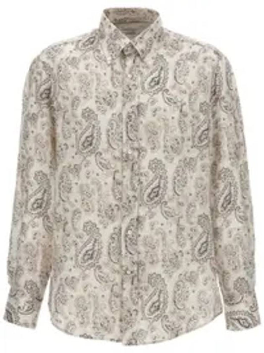 24 ss Linen Shirt WITH Paisley Motif MM6541716C003 B0650987557 - BRUNELLO CUCINELLI - BALAAN 1