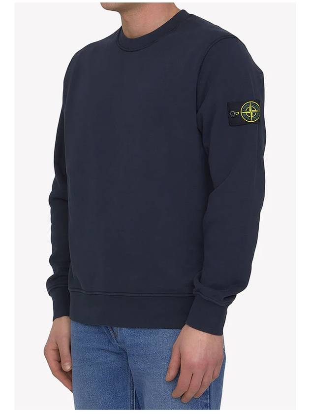 Wappen Patch Crew Neck Sweatshirt Navy - STONE ISLAND - BALAAN 7