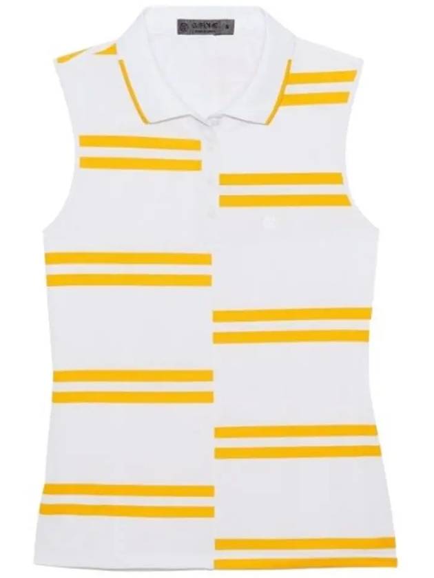 Offset Stripe Tech Pique Sleeveless Snow - G/FORE - BALAAN 2