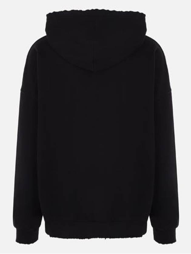 Monogram Popover Hoodie Black PMBB126E23FLE0011003 - PALM ANGELS - BALAAN 3