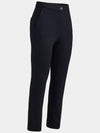 Double Knit Cigarette High Rise Stretch Straight Pants Black - G/FORE - BALAAN 3