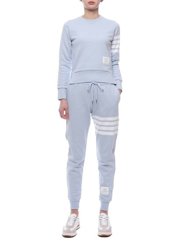 Hooded Sweatshirt FJT002A00535 480 Light Blue - THOM BROWNE - BALAAN 4