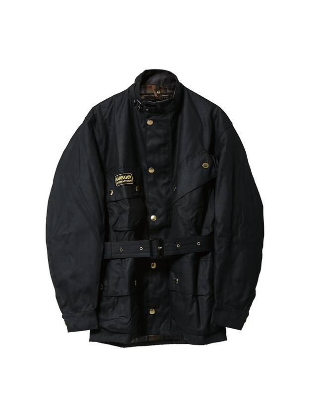 Men's International Original Wax Belt Jacket Black - BARBOUR - BALAAN 1