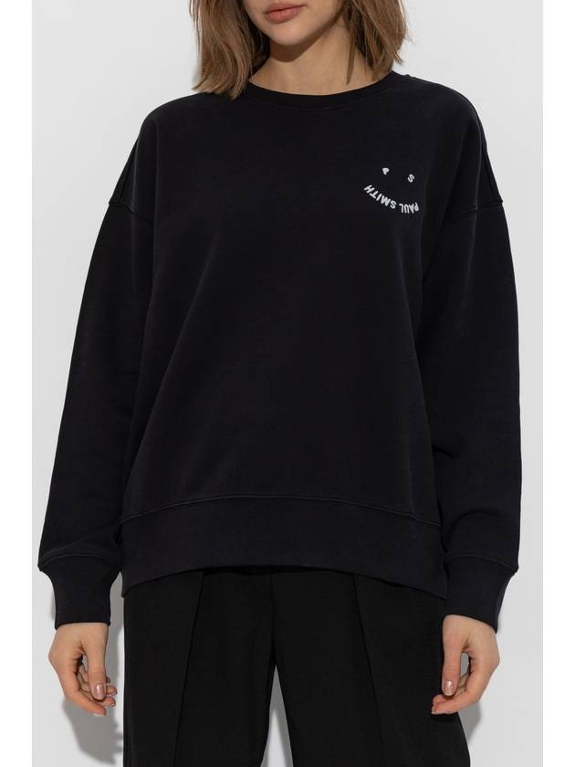 PS Paul Smith Sweatshirt With Embroidered Logo, Women's, Black - PAUL SMITH - BALAAN 3