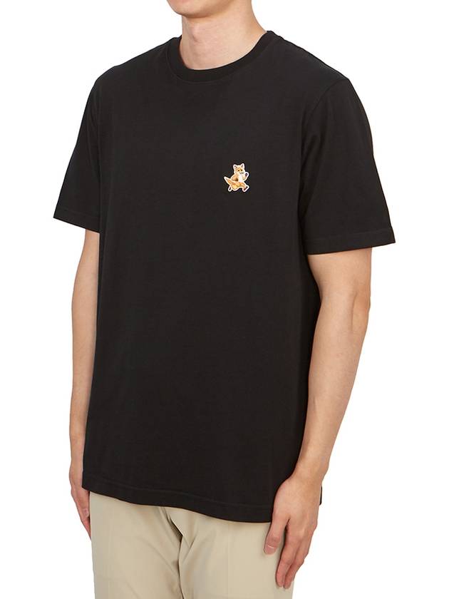 Speedy Fox Patch Comfort Short Sleeve T-Shirt Black - MAISON KITSUNE - BALAAN 3