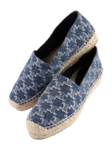 Triomphe stamp denim espadrilles - CELINE - BALAAN 1