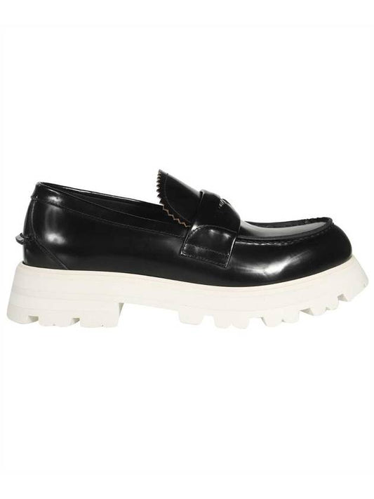 Penny Contrast Sole Loafer White Black - ALEXANDER MCQUEEN - BALAAN 1