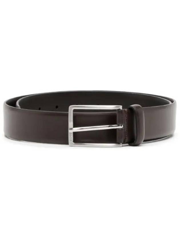 Logo Leather Belt Dark Brown - HUGO BOSS - BALAAN 1