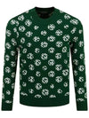 Men's Golf Gus Jacquard Crew Neck Sweater Green - J.LINDEBERG - BALAAN 2