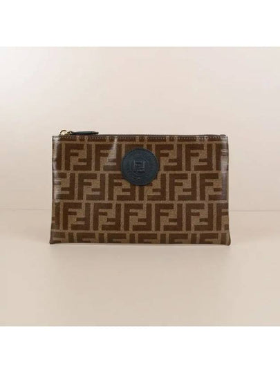 Small Flat Pouch Bag Brown - FENDI - BALAAN 2