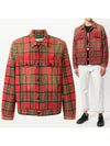 11th Anniversary Check Shirt Jacket Red OMEA012S18792013 9901 - OFF WHITE - BALAAN 2