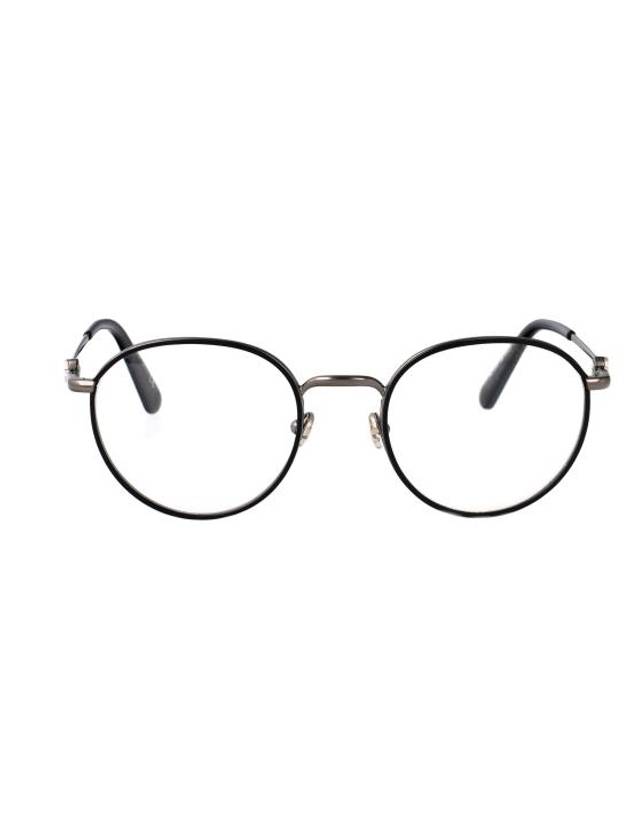 Eyewear Round Metal Eyeglasses Black - MONCLER - BALAAN 1