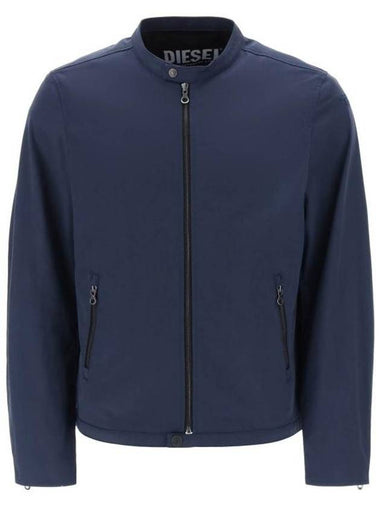 J Glory Nylon Zip-up Jacket Navy - DIESEL - BALAAN 1