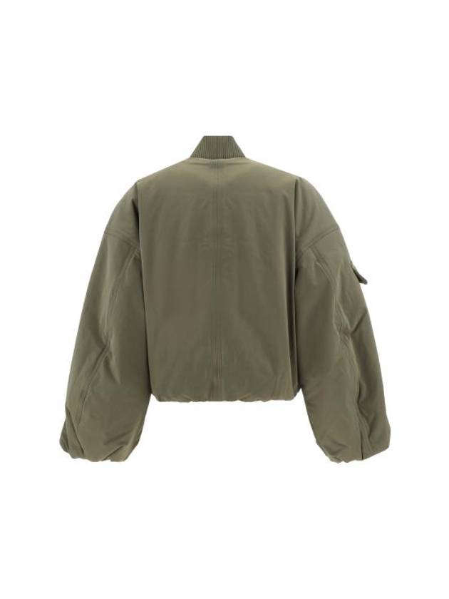 Drop Oversized Zipper Twill Bomber Jacket Kalamata - GANNI - BALAAN 3