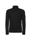 Wool Turtleneck Sweater Black - PRADA - BALAAN 1