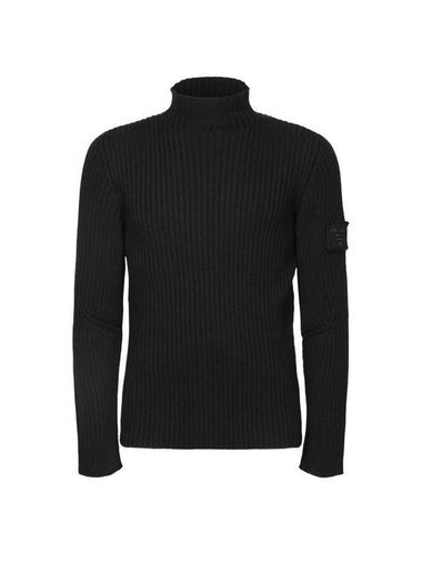 Wool Turtleneck Sweater Black - PRADA - BALAAN 1