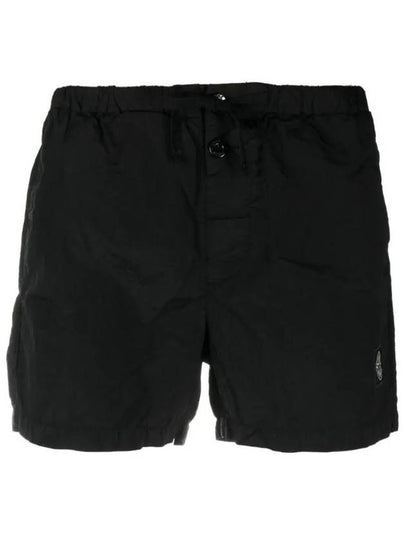 Logo Patch Swim Shorts Black - STONE ISLAND - BALAAN 2