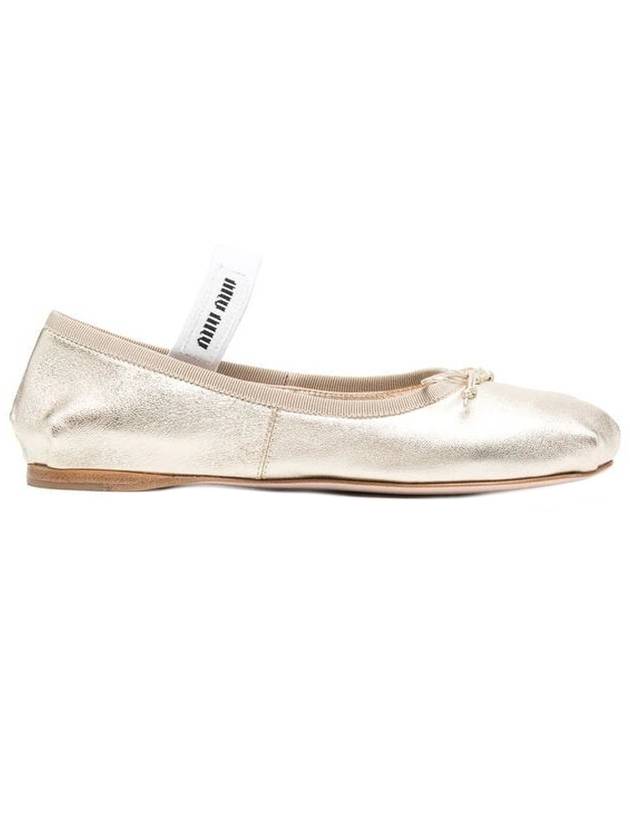 Mordore Nappa Leather Ballerinas Pyrite - MIU MIU - BALAAN 1