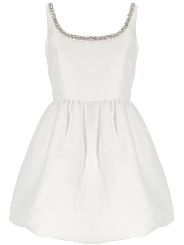 Taffeta diamante mini short dress white - SELF PORTRAIT - BALAAN 1