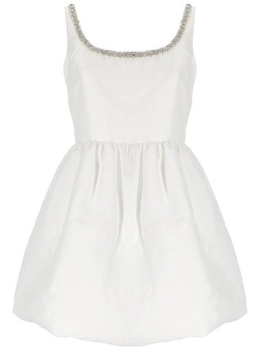 Taffeta diamante mini short dress white - SELF PORTRAIT - BALAAN 1