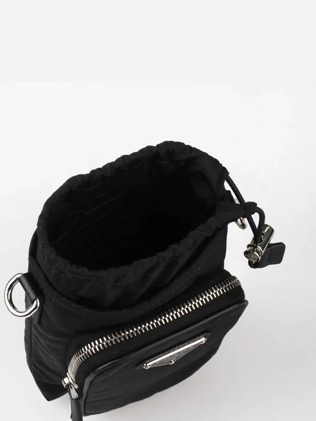 Re-Nylon Strap Phone Pouch Black - PRADA - BALAAN 5