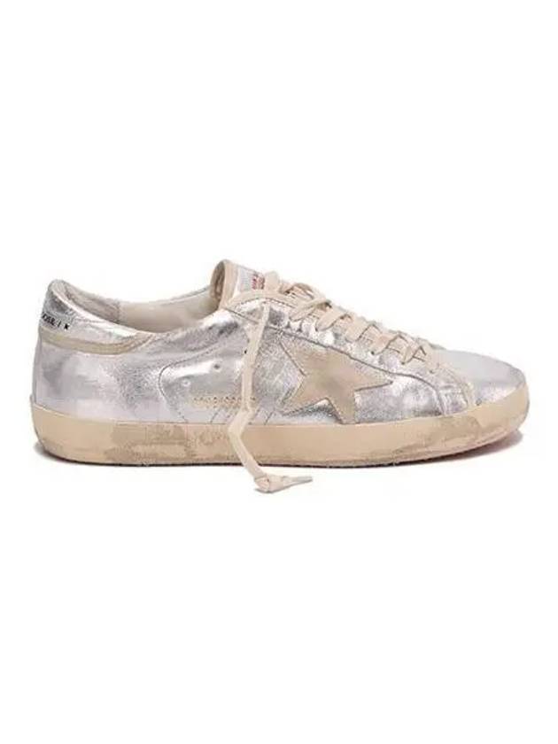 Superstar Suede Sneakers Silver GMF00101 F004168 - GOLDEN GOOSE - BALAAN 1