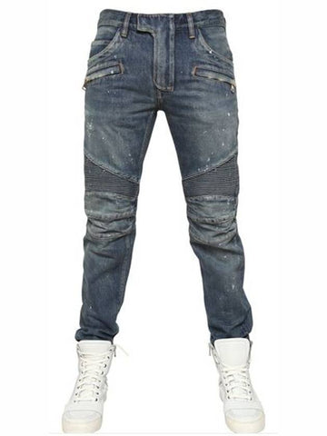 18CM Paint Spot Biker Jeans - BALMAIN - BALAAN 1