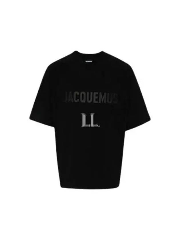 Le Typo Cotton Short Sleeve T-shirt Black - JACQUEMUS - BALAAN 2